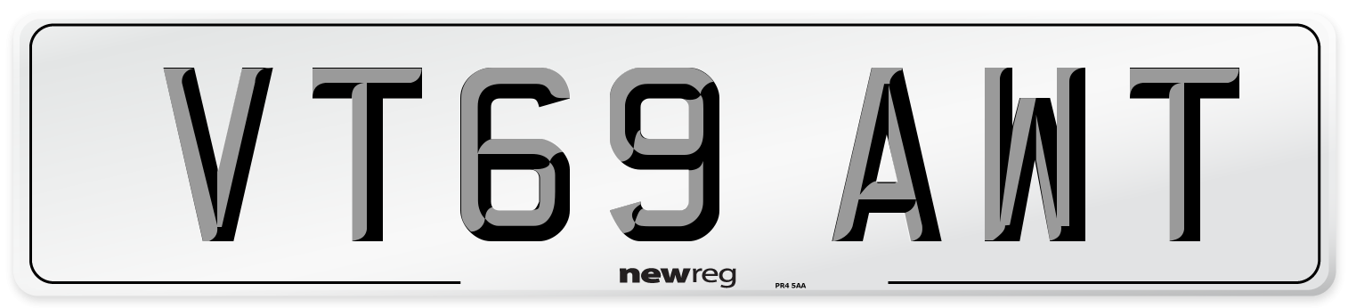 VT69 AWT Number Plate from New Reg